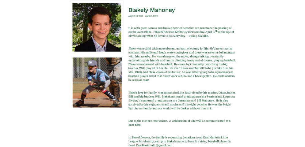 The Blakely Mahoney Scholarship